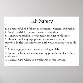 Affiche Sécurité des laboratoires