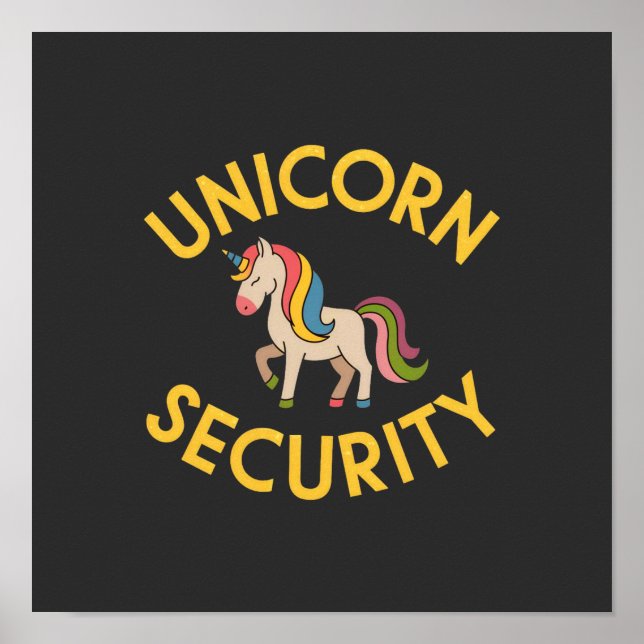 Affiche Sécurité Licorne : Gardez la Magie en Sécurité d'u (Devant)