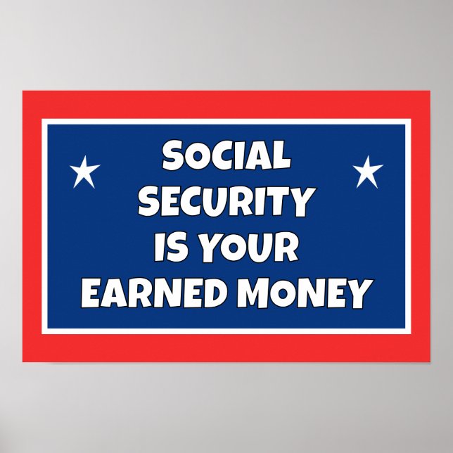 Affiche Sécurité Sociale Reçu De L'Argent (Devant)