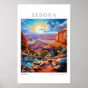 Affiche Sedona Arizona désert abstrait voyage