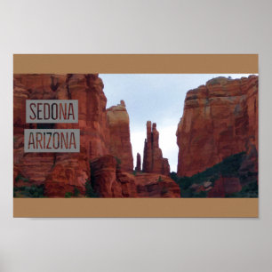 Affiche Sedona Arizona Mountains Voyage