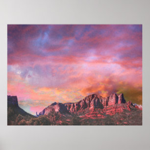Affiche SEDONA ARIZONA Red Rock Sunset