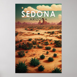 Affiche Sedona Arizona Retro Travel Art Vintage