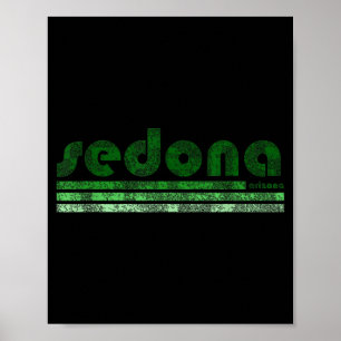 Affiche Sedona arizona rétro vintage météo randonnée