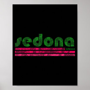 Affiche Sedona arizona rétro vintage météo randonnée