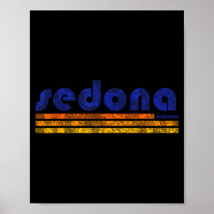 Affiche Sedona arizona rétro vintage patiné randonnée