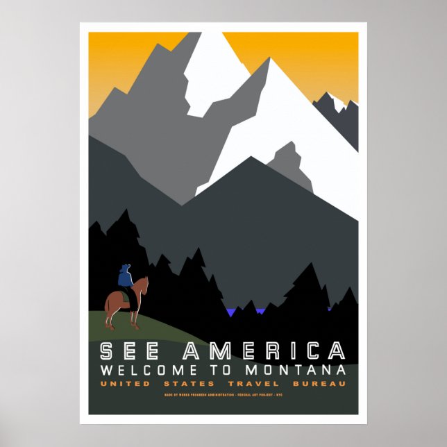 Affiche See America - Welcome to Montana (Devant)