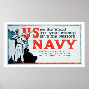 Affiche See the World, US Navy (US02162)