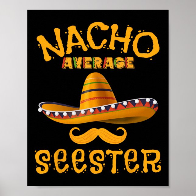 Affiche Seester Funny Soeur Mexicaine Joke Humour Cinco De (Devant)