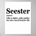 Affiche Seester Noun Definition Best Sister Funny Gift<br><div class="desc">sister,  seester,  definition,  famille,  bigsis,  gift,  birthday,  funny,  sarcastic, gift, </div>
