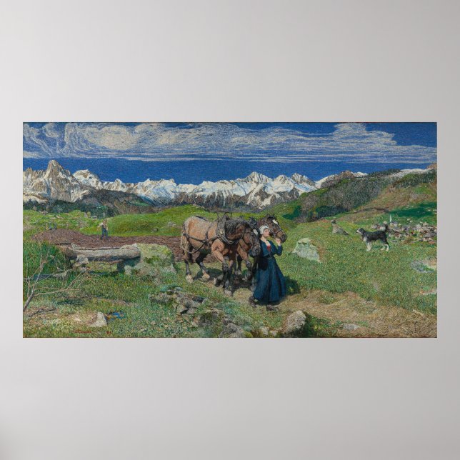 Affiche Segantini - Printemps dans les Alpes (1897) (Devant)