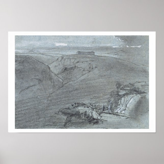 Affiche Segesta, de 'Vues de la Sicile' (craie & gouache o (Devant)