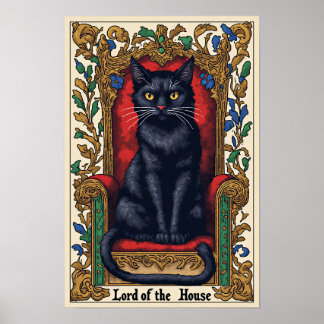 Affiche Seigneur de la maison - Chat noir