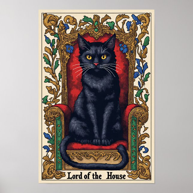 Affiche Seigneur de la maison - Chat noir (Devant)
