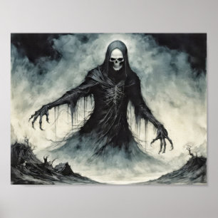 Affiche Seigneur de la mort récoltant des âmes