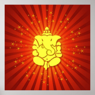 Affiche Seigneur Ganesha de scintillement