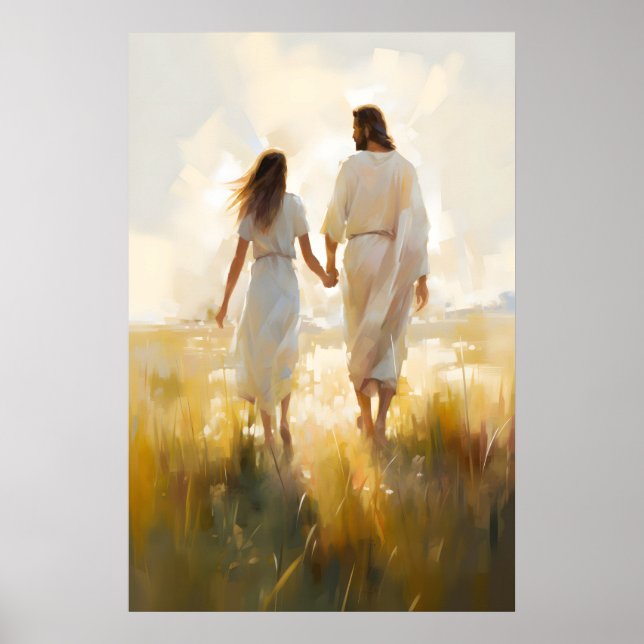 Affiche Seigneur, je te suivrais, suis-moi, marche avec Jé (Devant)