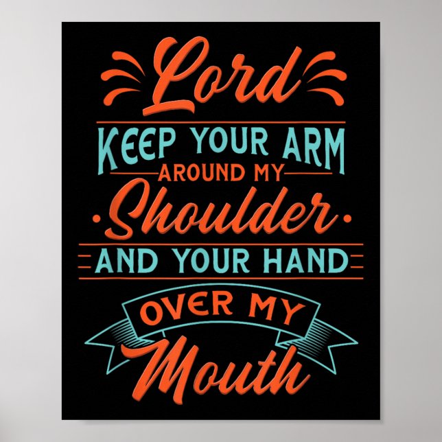 Affiche Seigneur Motivationnel Gardez Le Bras Autour De Mo (Devant)