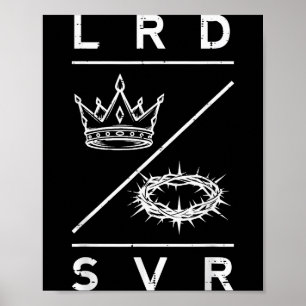 Affiche Seigneur Sauveur Couronne Chrétien Dieu Jésus Bibl
