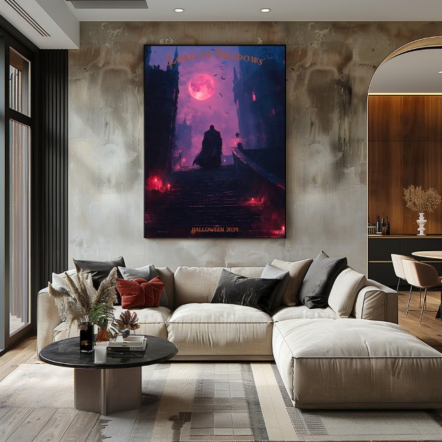 Affiche Seigneur Vampire Halloween avec Château Grand Esca (Créateur téléchargé)
