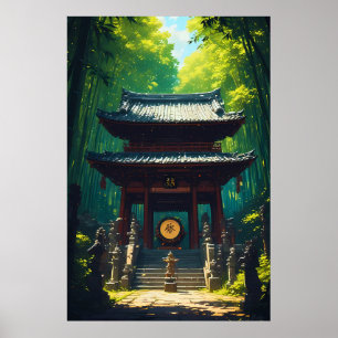 Affiche "Seijaku no Mon" – Porte de la Tranquillité