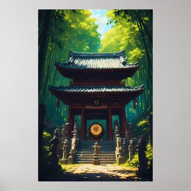 Affiche "Seijaku no Mon" – Porte de la Tranquillité (Devant)