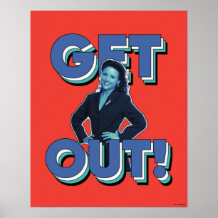 Affiche Seinfeld Elaine - Sortez !