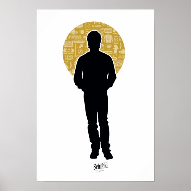 Affiche Seinfeld | Jerry Seinfeld Silhouette (Devant)