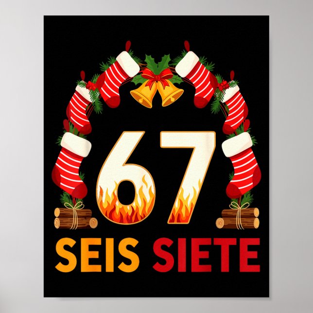 Affiche Seis Siete 67 Six Seven Noël 67 Meme  (Devant)