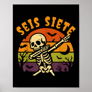 Affiche Seis Siete Halloween espagnol 67 garçons enfants S