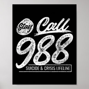 Affiche Séjour Appelez Le 9 8 8 Suicide Et Crise Ligne De 