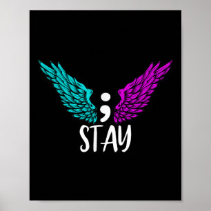 Affiche Séjour Semicolon Sensibilisation au suicide Santé 