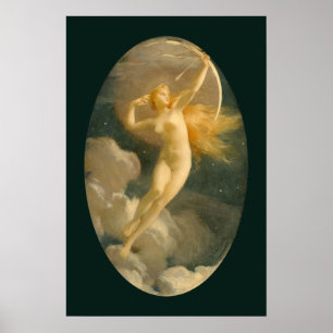Affiche Selene, déesse de la Lune Jules Machard