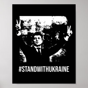 Affiche Selenskyj Soutenez l'Ukraine Arrêtez la Guerre Sou