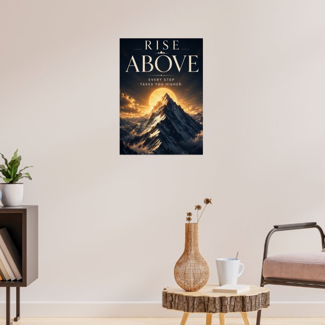 Affiche S'élever au-dessus de l'inspiration motivationnell (Salon 3)