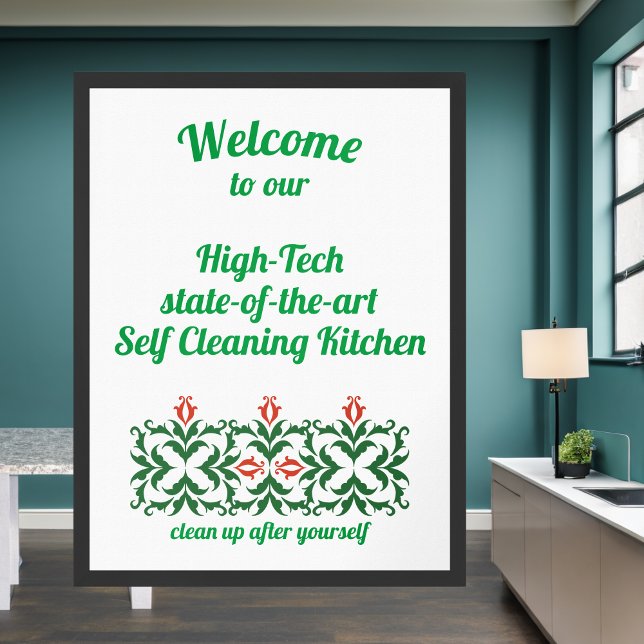 Affiche Self Cleaning Cuisine Attitude et plaisir (Créateur téléchargé)