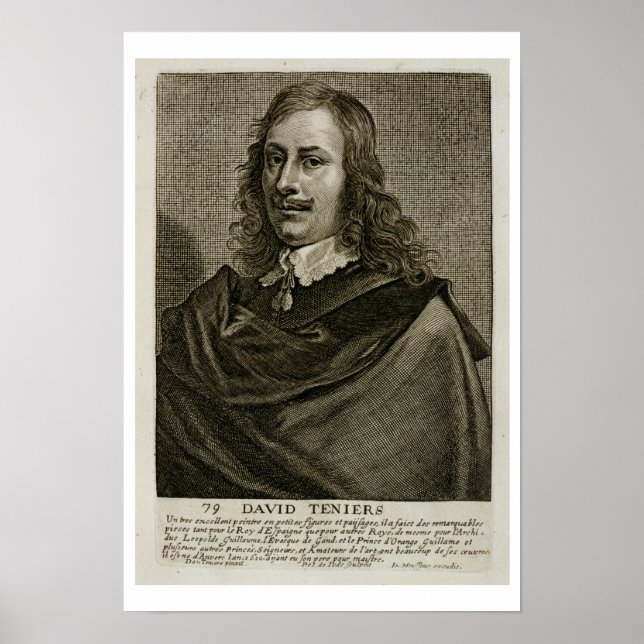 Affiche Self Portrait, plate 79 from a series of portraits (Devant)