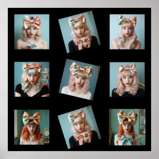 Affiche Selfie Insta 9 modèle photo propre 3 par 3