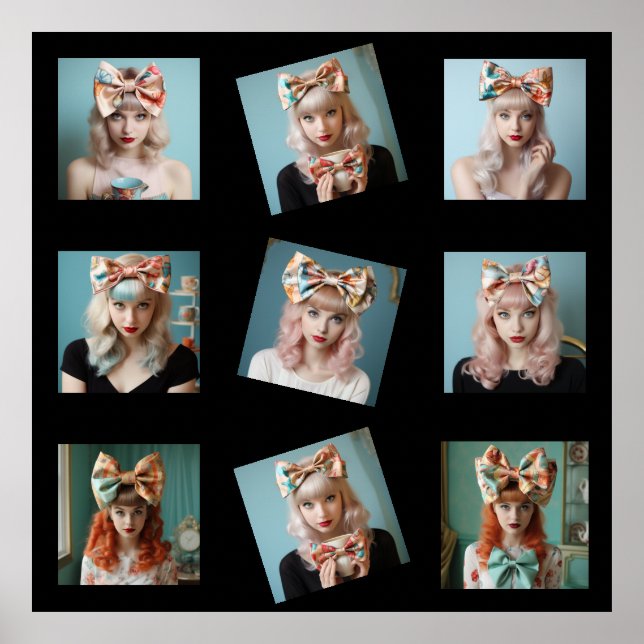 Affiche Selfie Insta 9 modèle photo propre 3 par 3 (Devant)