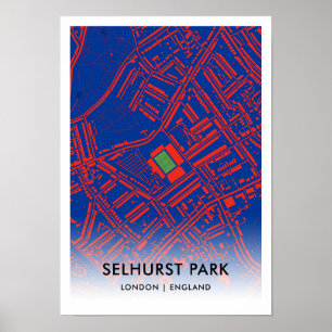 Affiche Selhurst Park Stadium - Accueil du Crystal Palace 