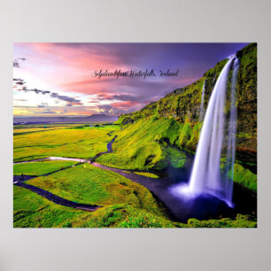 Affiche Seljalandsfoss Waterfalls, Iceland