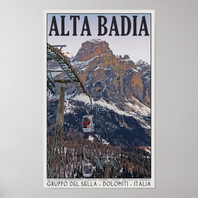 Affiche Sella Ronda - Alta Badia Gondola (Devant)