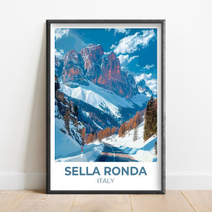 Affiche Sella Ronda Art - Passo Gardena Art - Sella Ronda 