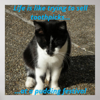Affiche Selling toothpicks at a pudding festival...