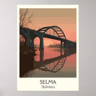 Affiche Selma Alabama Edmund Pettus Bridge