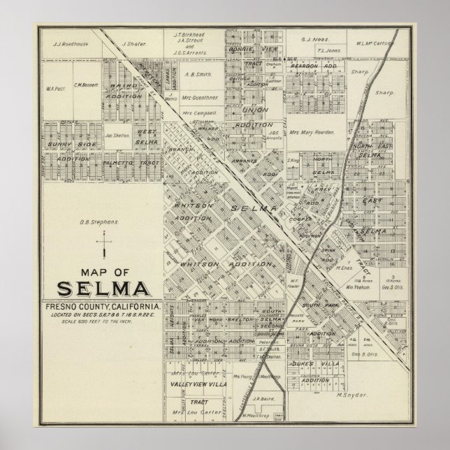 Affiche Selma, Californie (Devant)