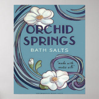 Affiche Sels de bain des sources d'orchidées