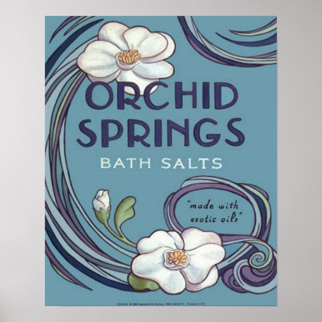 Affiche Sels de bain des sources d'orchidées (Devant)