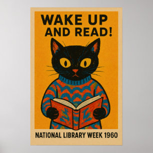 Affiche Semaine de la bibliothèque nationale, réveillez-vo