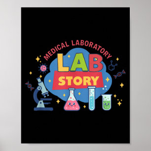 Affiche Semaine de laboratoire 2026 science médicale drôle